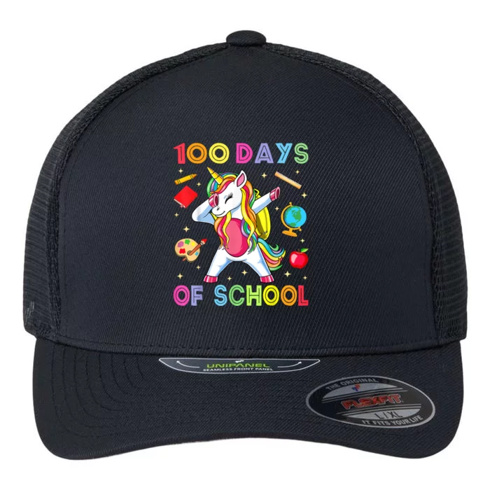 100 Days Of School Flexfit Unipanel Trucker Cap