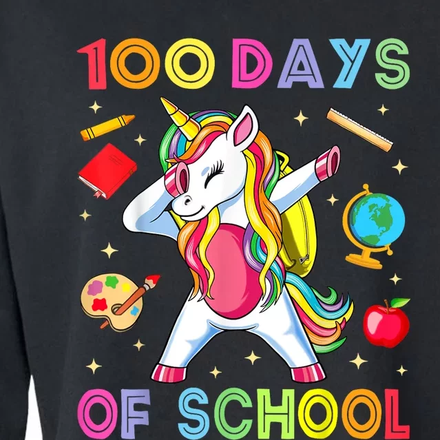 100 Days Of School Cropped Pullover Crew