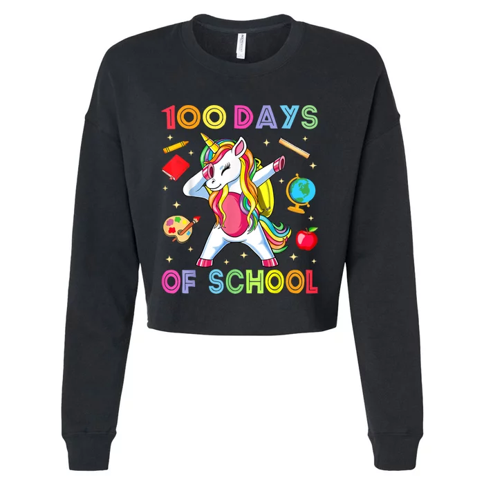 100 Days Of School Cropped Pullover Crew