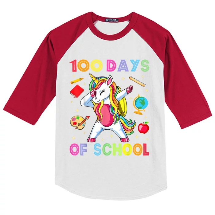 100 Days Of School Kids Colorblock Raglan Jersey