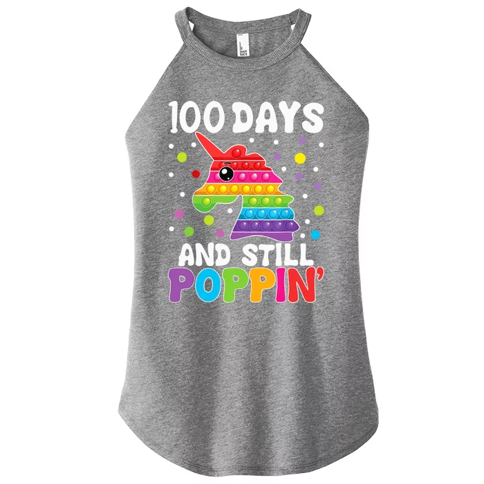 100 Days Of School Still Poppin Pop It Unicorn Kindergarten Women’s Perfect Tri Rocker Tank