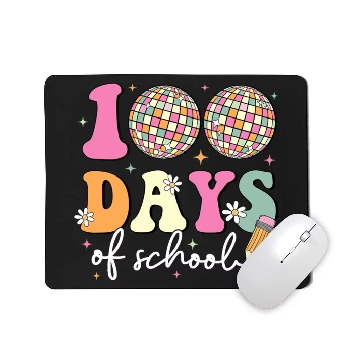 100 Days Of School Teachers Retro Disco 100th Day Of School Mousepad