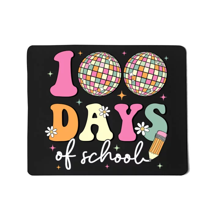 100 Days Of School Teachers Retro Disco 100th Day Of School Mousepad