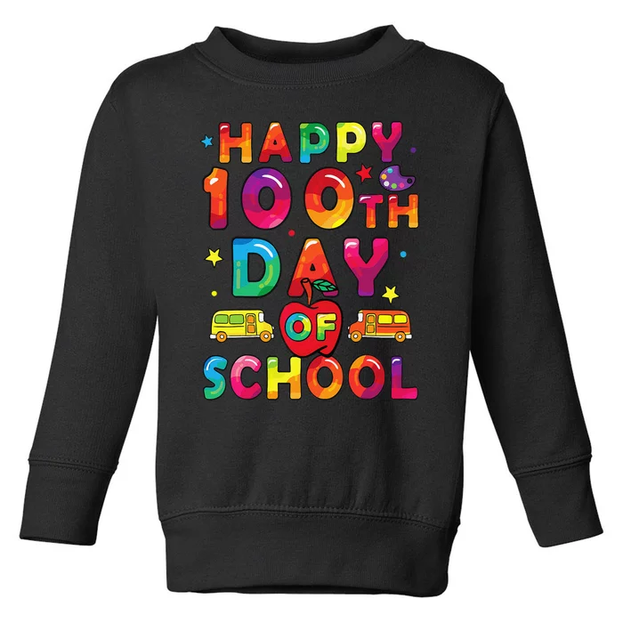 100 Days Of School Happy 100 Days Of School Toddler Sweatshirt