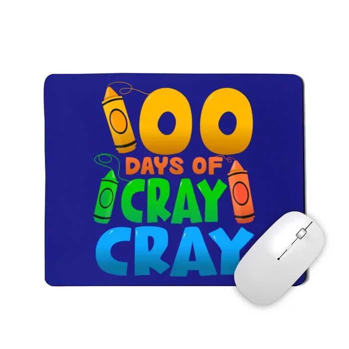 100 Days Of Cray Gift School Kindergarten Drawing Funny Gift Mousepad