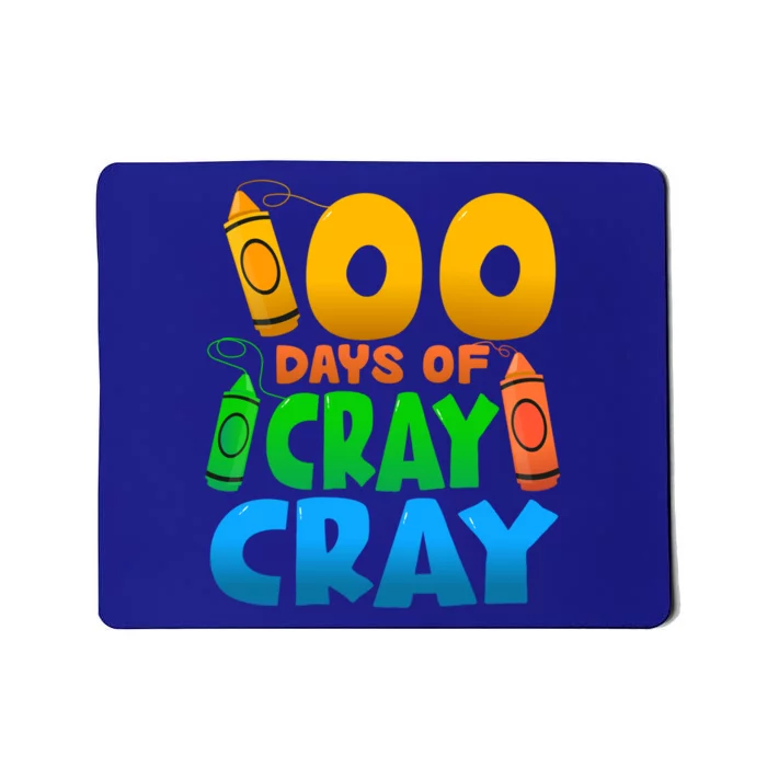 100 Days Of Cray Gift School Kindergarten Drawing Funny Gift Mousepad