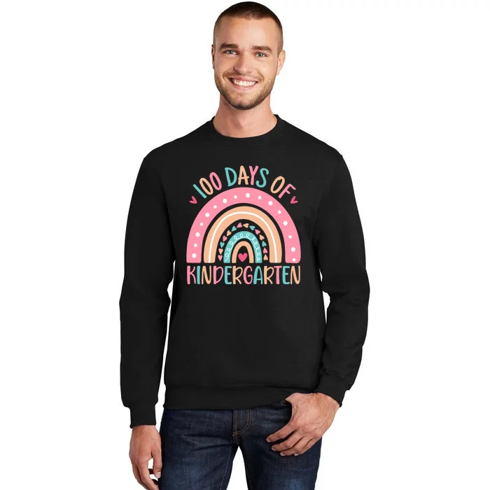 100 Days Of Kindergarten Teacher 100th Day Of School Tall Sweatshirt