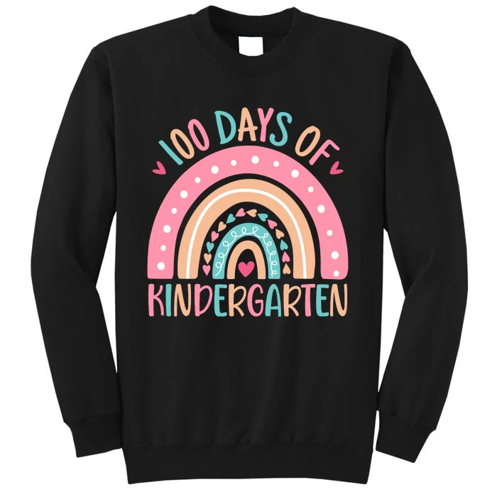 100 Days Of Kindergarten Teacher 100th Day Of School Tall Sweatshirt