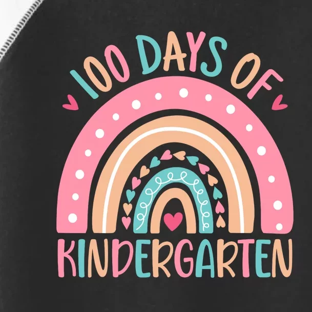 100 Days Of Kindergarten Teacher 100th Day Of School Toddler Fine Jersey T-Shirt