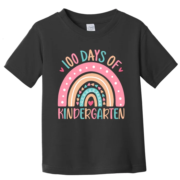 100 Days Of Kindergarten Teacher 100th Day Of School Toddler T-Shirt