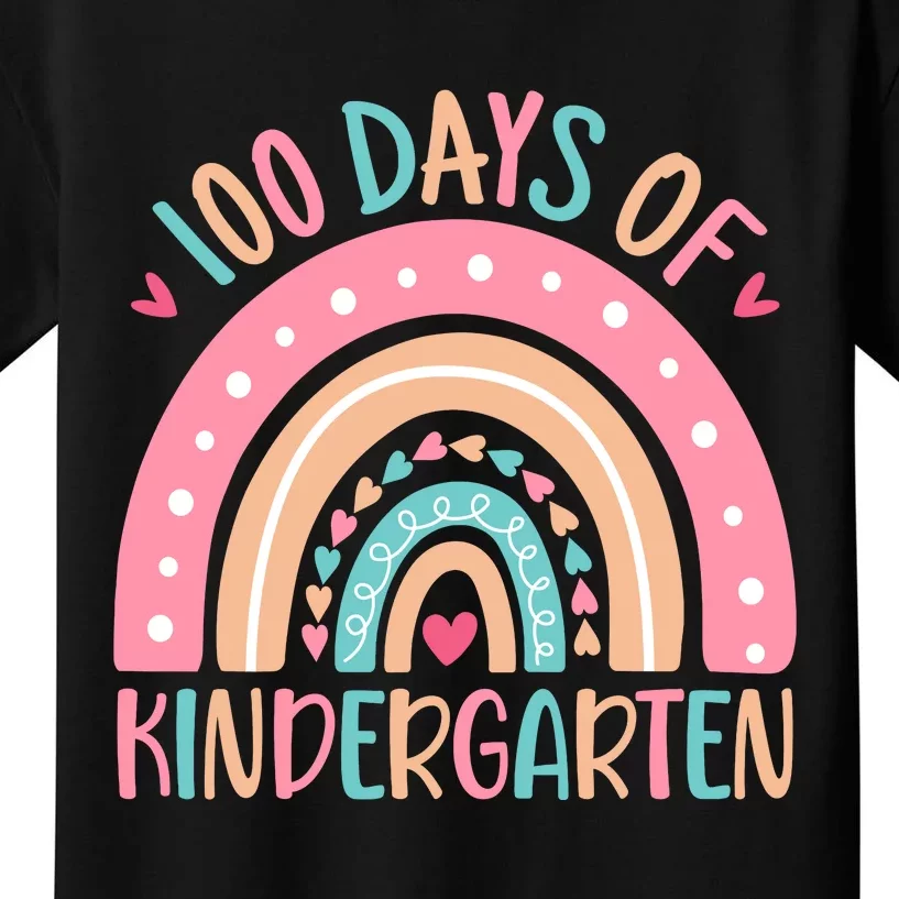 100 Days Of Kindergarten Teacher 100th Day Of School Kids T-Shirt