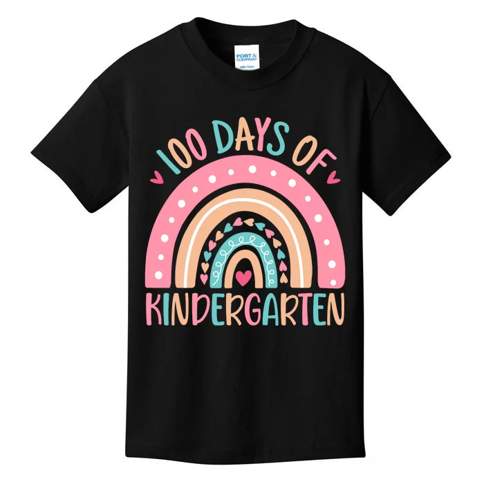 100 Days Of Kindergarten Teacher 100th Day Of School Kids T-Shirt