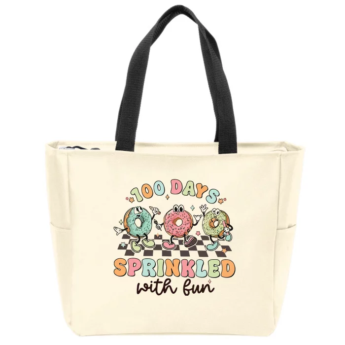 100 Days Of School Teacher Sprinkled With Fun Zip Tote Bag