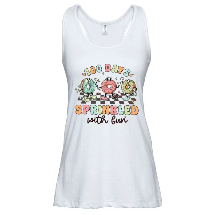 100 Days Of School Teacher Sprinkled With Fun Ladies Essential Flowy Tank