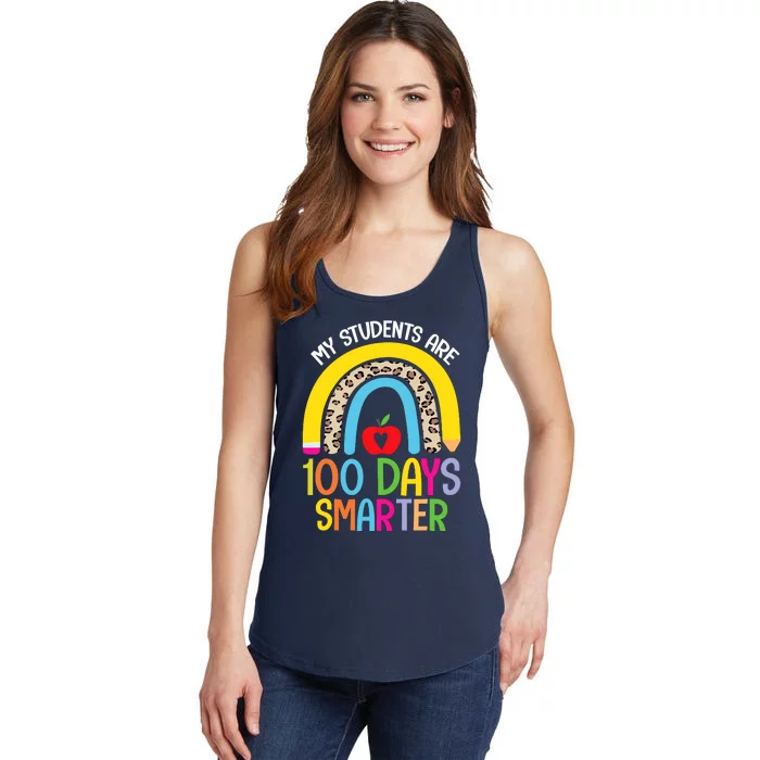 100th Day of School My Students are 100 Days Smarter Teacher Ladies Essential Tank