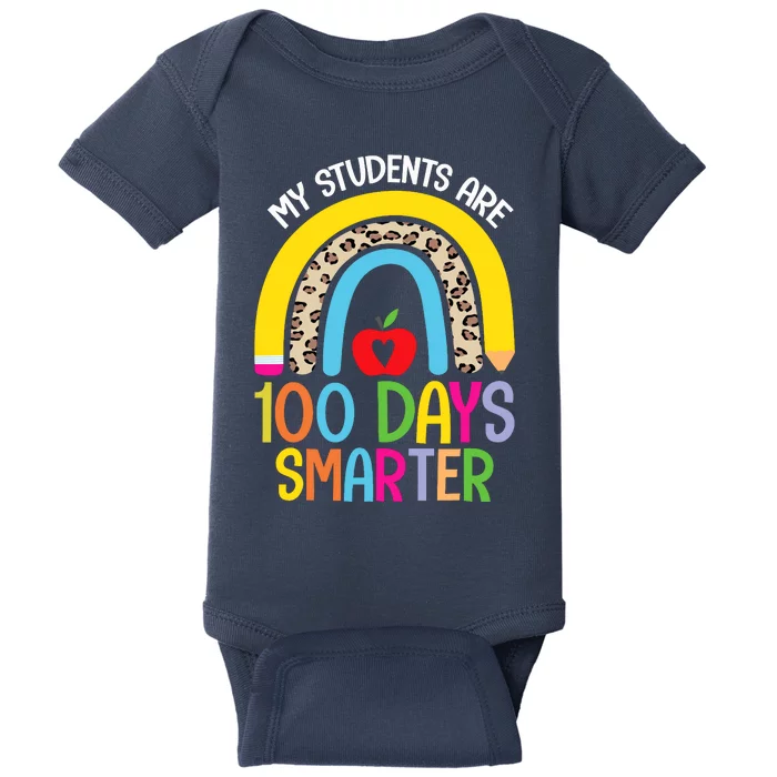 100th Day of School My Students are 100 Days Smarter Teacher Baby Bodysuit