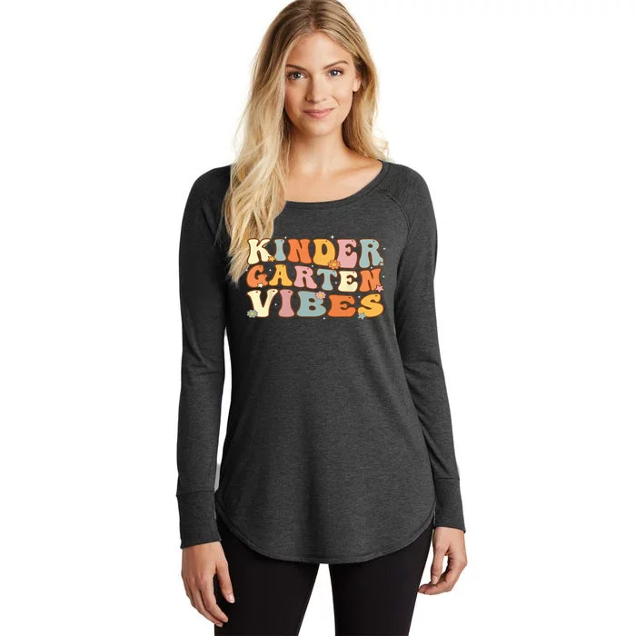 1st Day of School Kindergarten Vibes Student Teacher Women's Perfect Tri Tunic Long Sleeve Shirt