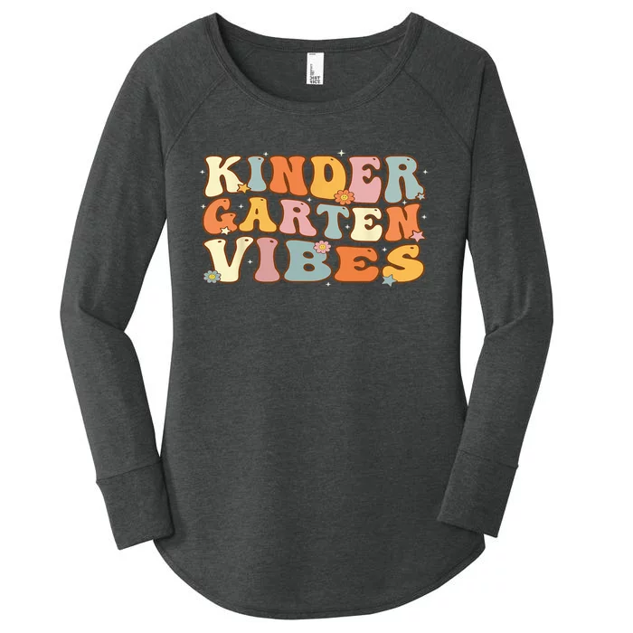 1st Day of School Kindergarten Vibes Student Teacher Women's Perfect Tri Tunic Long Sleeve Shirt