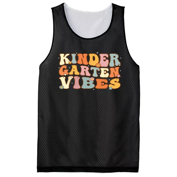 1st Day of School Kindergarten Vibes Student Teacher Mesh Reversible Basketball Jersey Tank