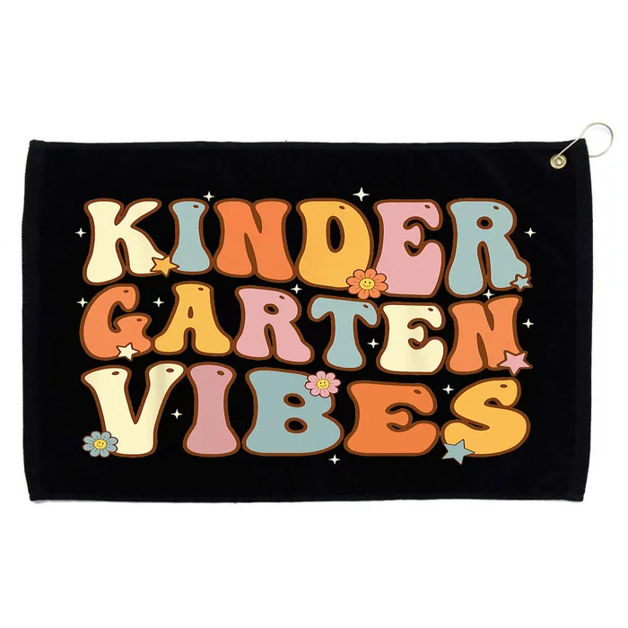 1st Day of School Kindergarten Vibes Student Teacher Grommeted Golf Towel