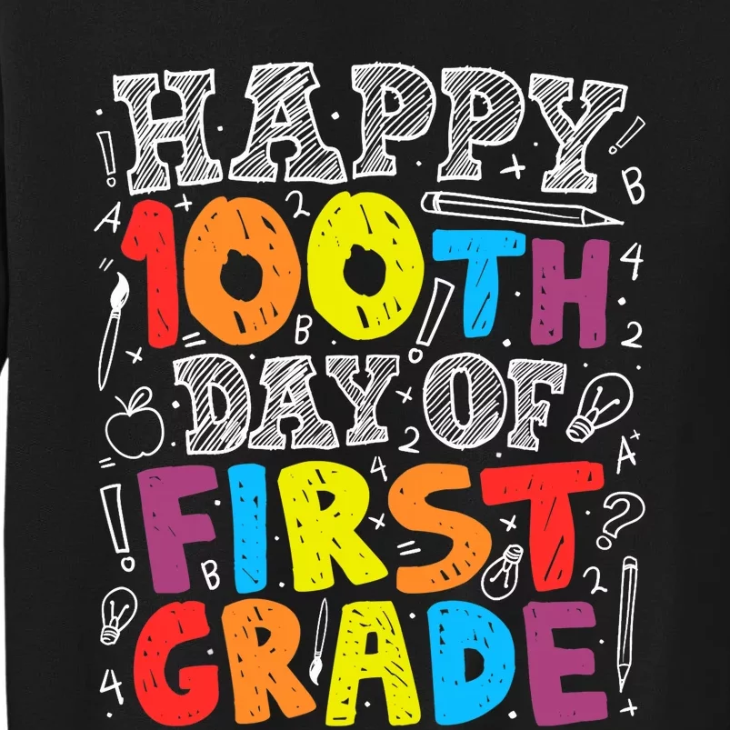 100 Days of School Design 100th Day of 1st Grade Teacher Sweatshirt