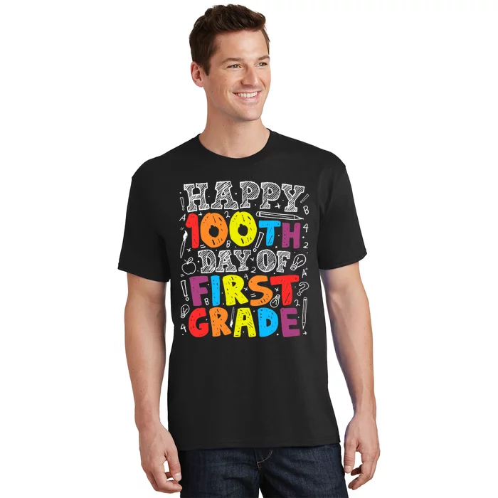 100 Days of School Design 100th Day of 1st Grade Teacher T-Shirt