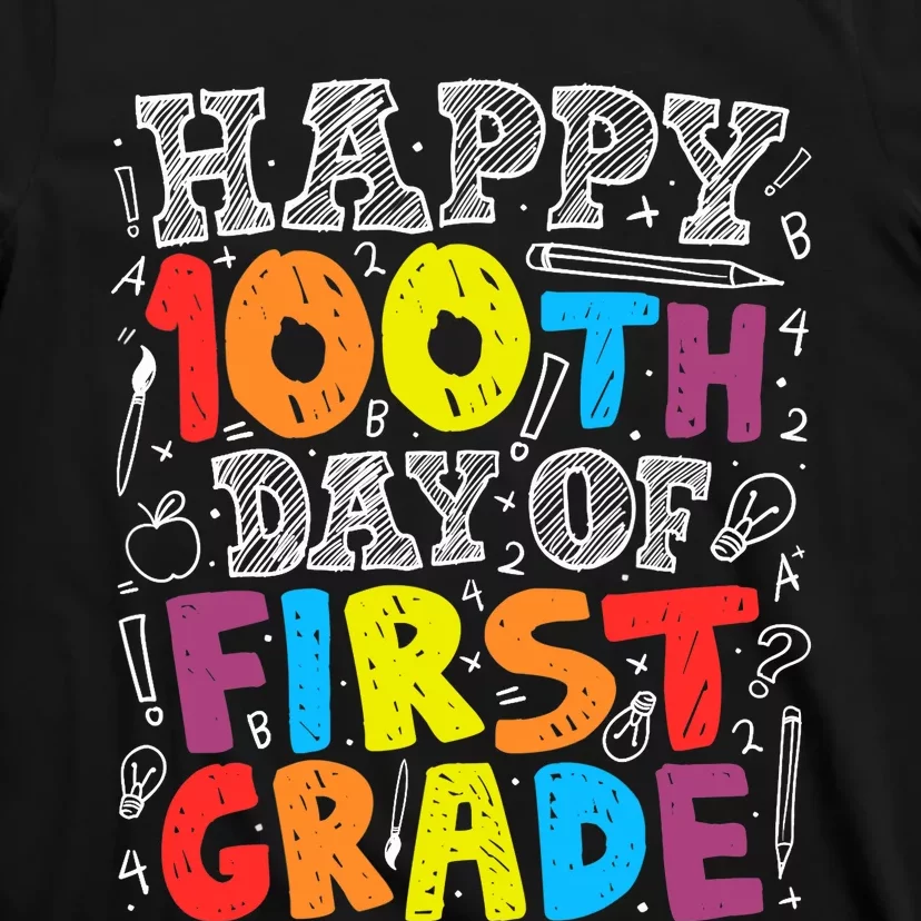 100 Days of School Design 100th Day of 1st Grade Teacher T-Shirt