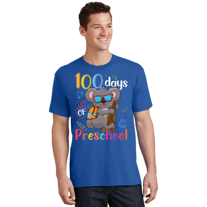 100 Days Of Preschool Koala 100Th Day School Preschool Gift T-Shirt