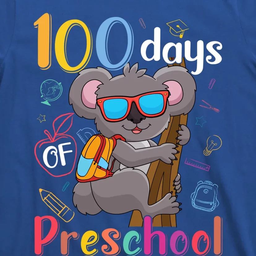 100 Days Of Preschool Koala 100Th Day School Preschool Gift T-Shirt