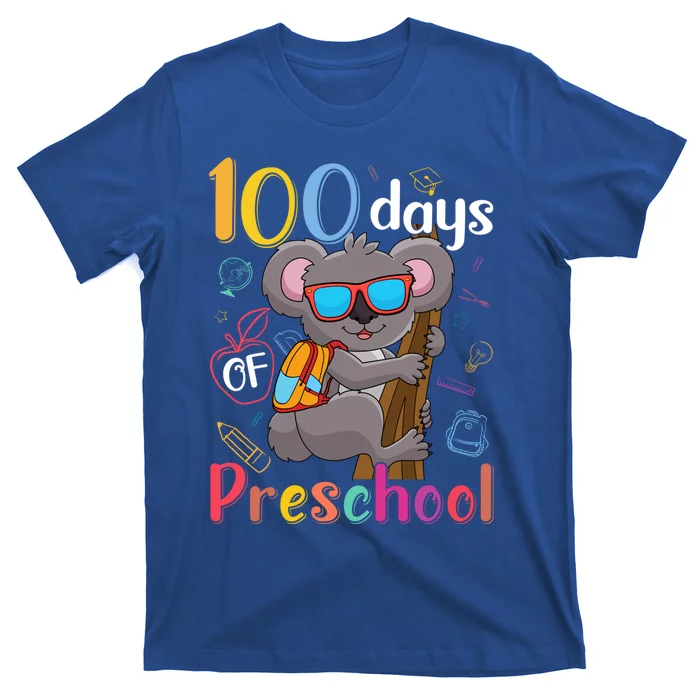 100 Days Of Preschool Koala 100Th Day School Preschool Gift T-Shirt