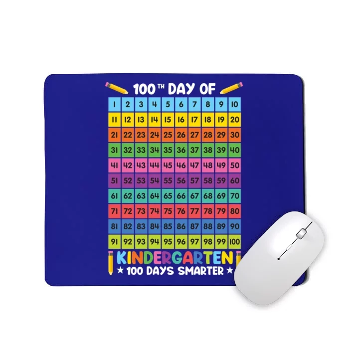 100th Day Of School Kindergarten 100 Days Smarter Students Gift Mousepad