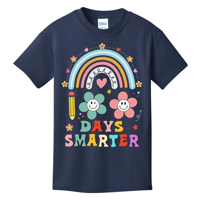 100 Days Of School 100th Day Smarter Rainbow Teacher Kids T-Shirt