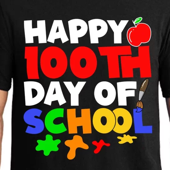 100 Days Of School Meaningful Gift Happy 100th Day Of School Drawing Gift Pajama Set