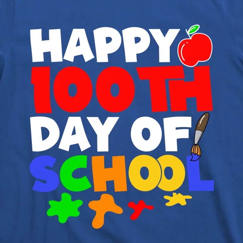 100 Days Of School Meaningful Gift Happy 100th Day Of School Drawing Gift T-Shirt