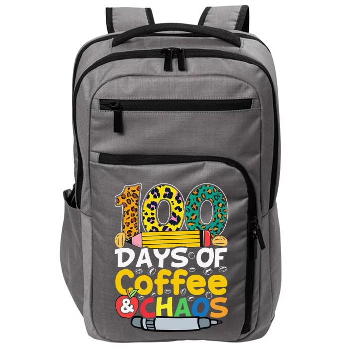 100 Days Of School Coffee Lover 100th Day Of School Teacher Impact Tech Backpack