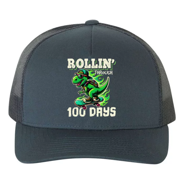 100 Days Of School Teacher 100th Day T Rex Outfit Yupoong Adult 5-Panel Trucker Hat