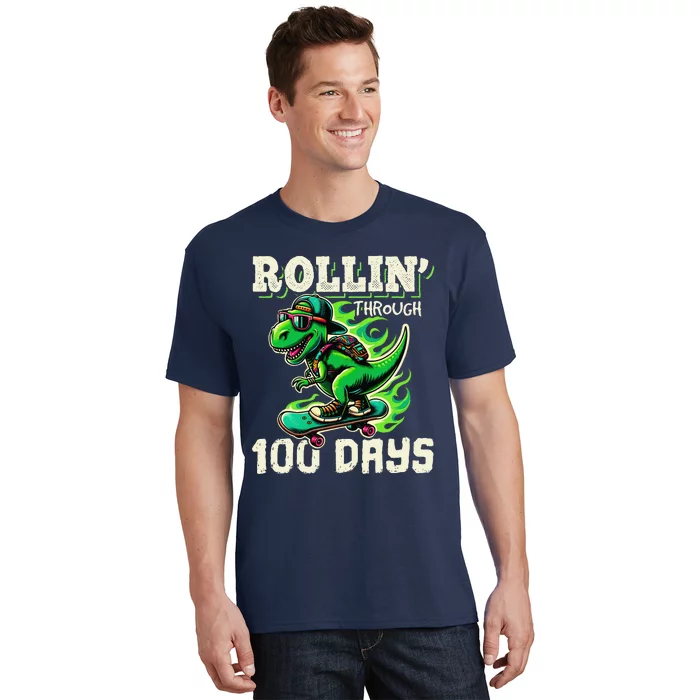 100 Days Of School Teacher 100th Day T Rex Outfit T-Shirt