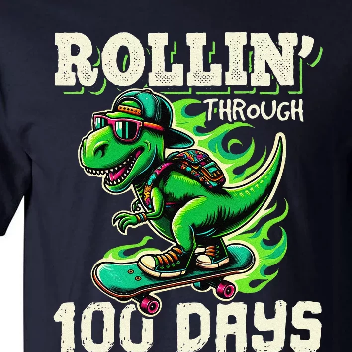 100 Days Of School Teacher 100th Day T Rex Outfit Tall T-Shirt