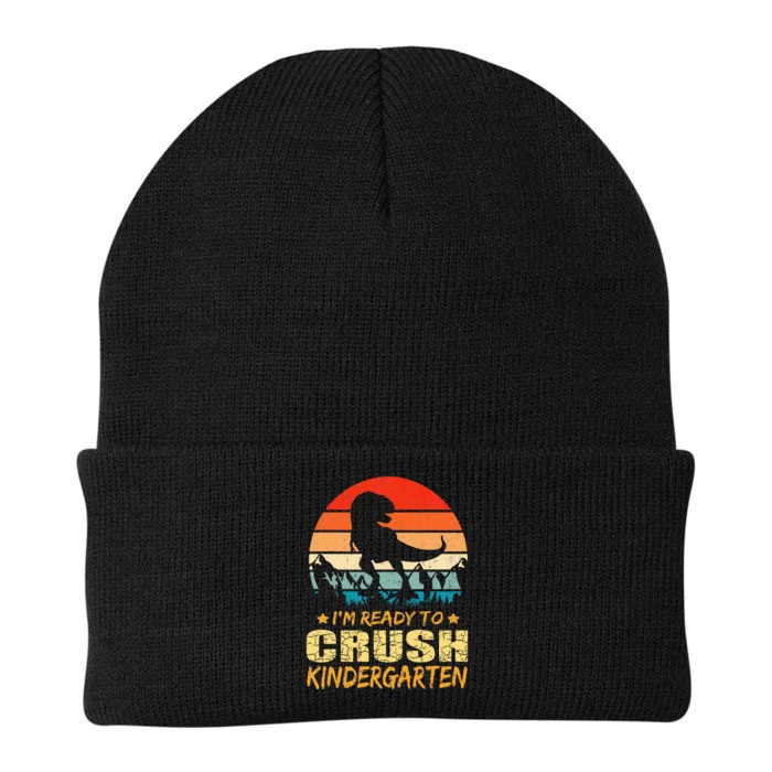 1st Day Of Kindergarten Im Ready To Crush Dinosaur Knit Cap Winter Beanie