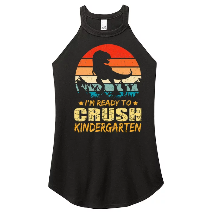 1st Day Of Kindergarten Im Ready To Crush Dinosaur Women’s Perfect Tri Rocker Tank