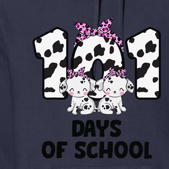 101 Days Of School Dalmatian Dog 100 Days Smarter Premium Hoodie