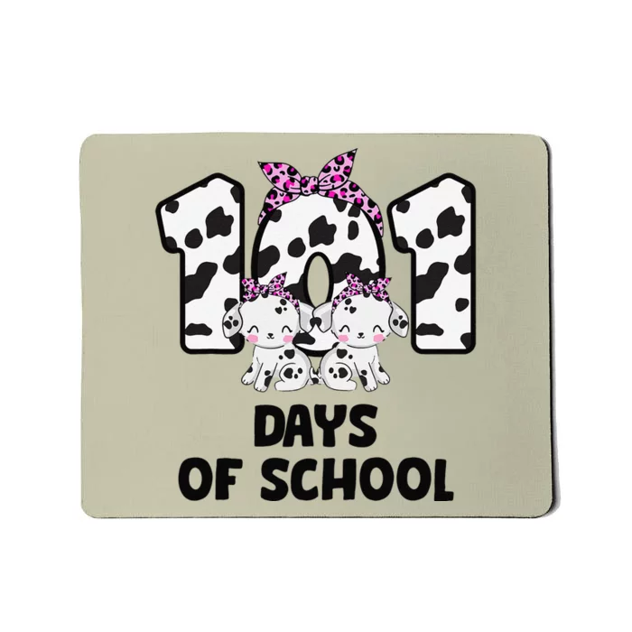 101 Days Of School Dalmatian Dog 100 Days Smarter Mousepad