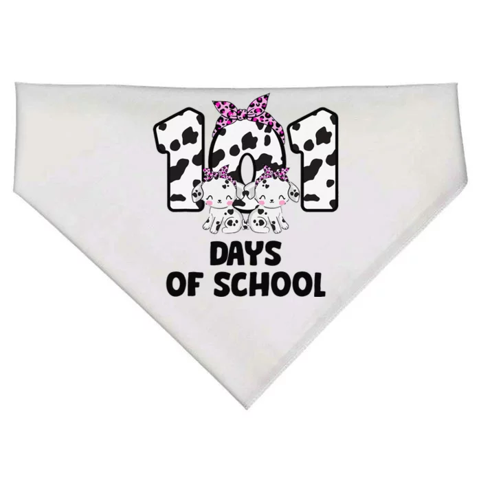 101 Days Of School Dalmatian Dog 100 Days Smarter USA-Made Doggie Bandana