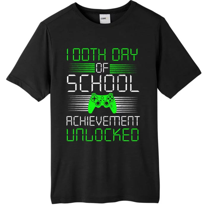 100 Days Of School Achievement Unlocked Video Game 100th Day ChromaSoft Performance T-Shirt