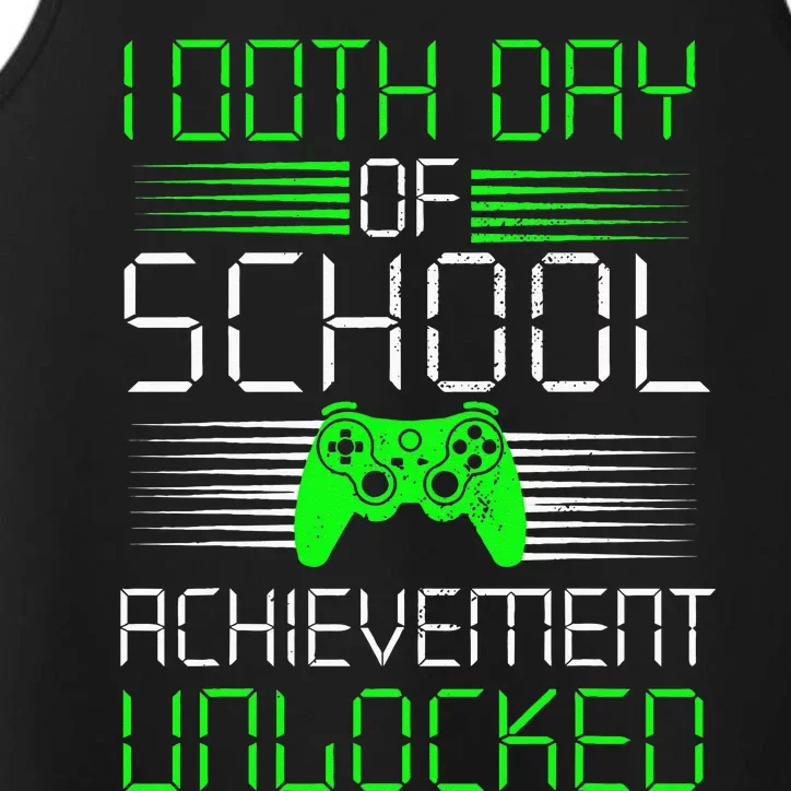 100 Days Of School Achievement Unlocked Video Game 100th Day Performance Tank