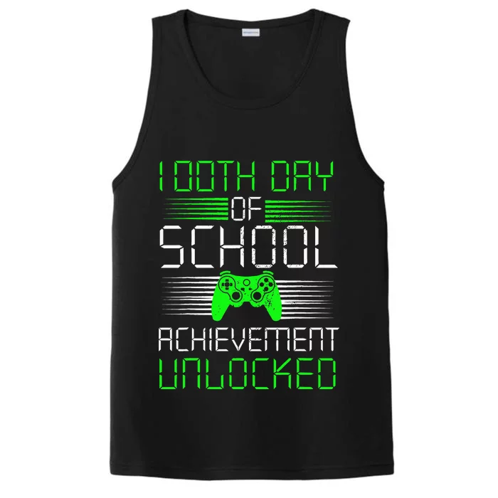 100 Days Of School Achievement Unlocked Video Game 100th Day Performance Tank