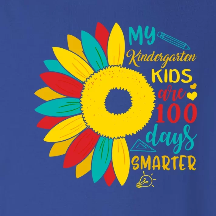 100th Day Of School Kindergarten Teacher Smarter Sunflower Cute Gift Toddler Long Sleeve Shirt