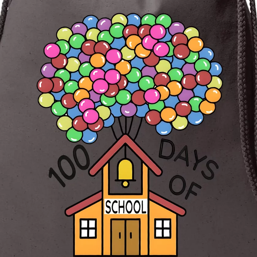 100 Days Of School Balloons Drawstring Bag