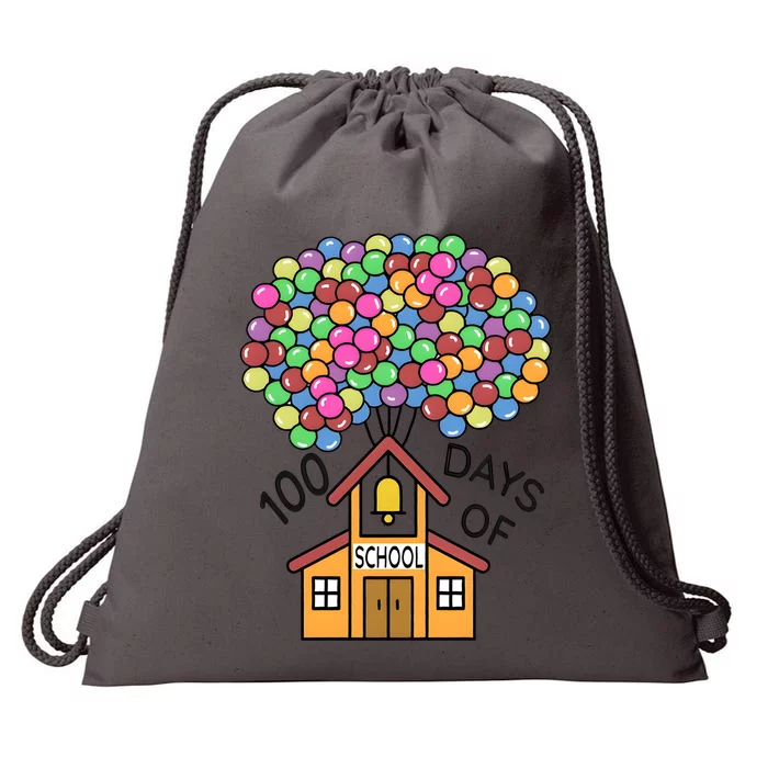 100 Days Of School Balloons Drawstring Bag