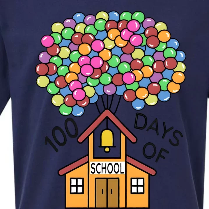 100 Days Of School Balloons Sueded Cloud Jersey T-Shirt